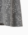 Floral Jacquard Denim Skirt - grey