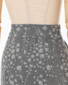 Floral Jacquard Denim Skirt - grey