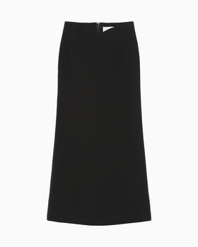 Triacetate A-Line Skirt - black