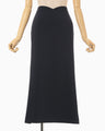 Triacetate A-Line Skirt - navy