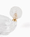 Floral Motif Handcrafted Glass Earring - clear