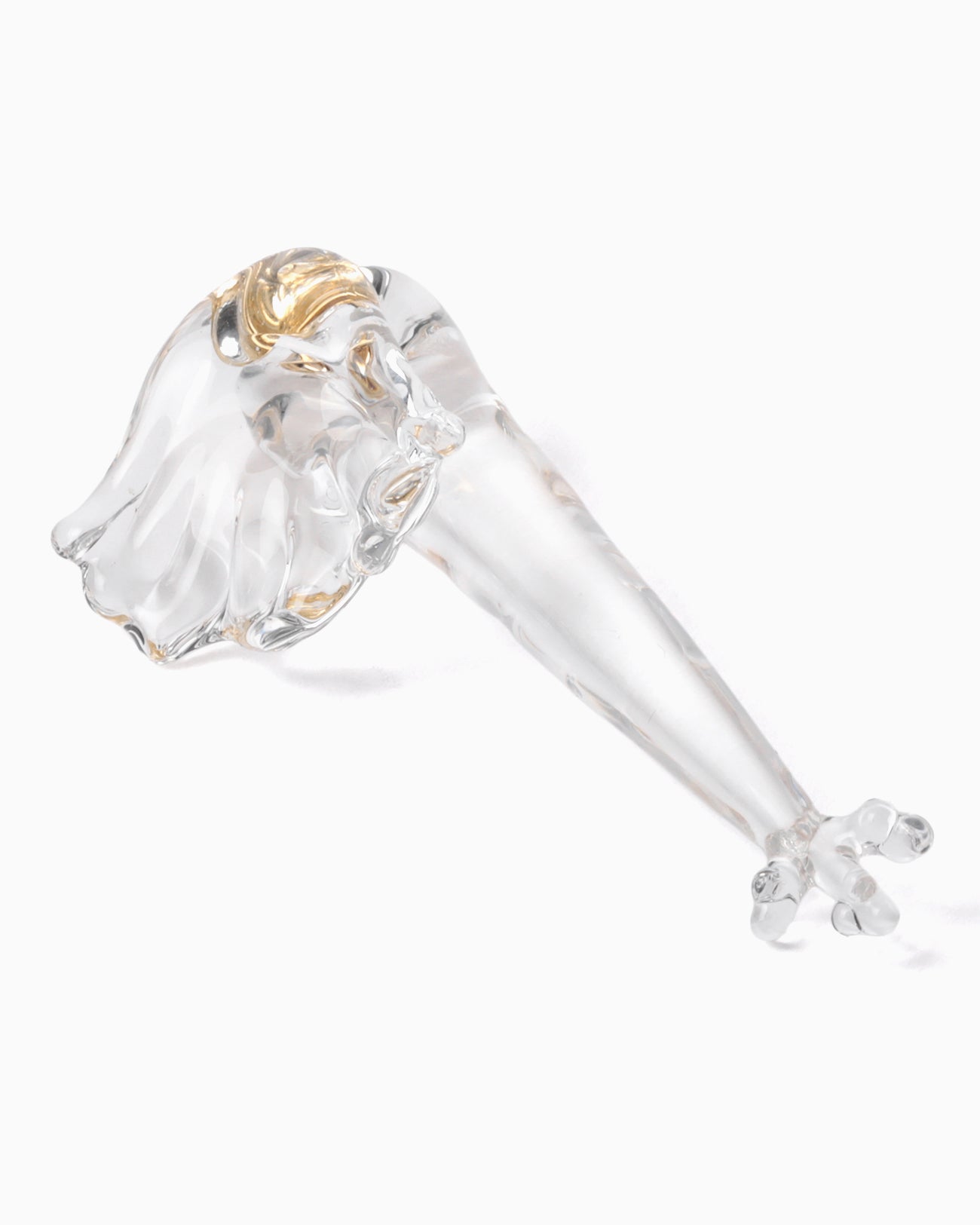 Floral Motif Handcrafted Glass Earring - clear - Mame Kurogouchi