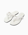 Floral Motif Sandals - white
