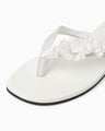 Floral Motif Sandals - white
