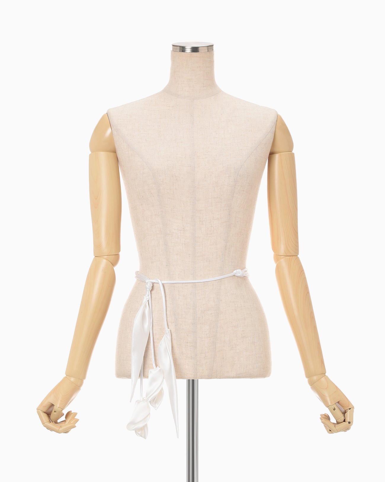 Floral Motif Silk Belt - white - Mame Kurogouchi