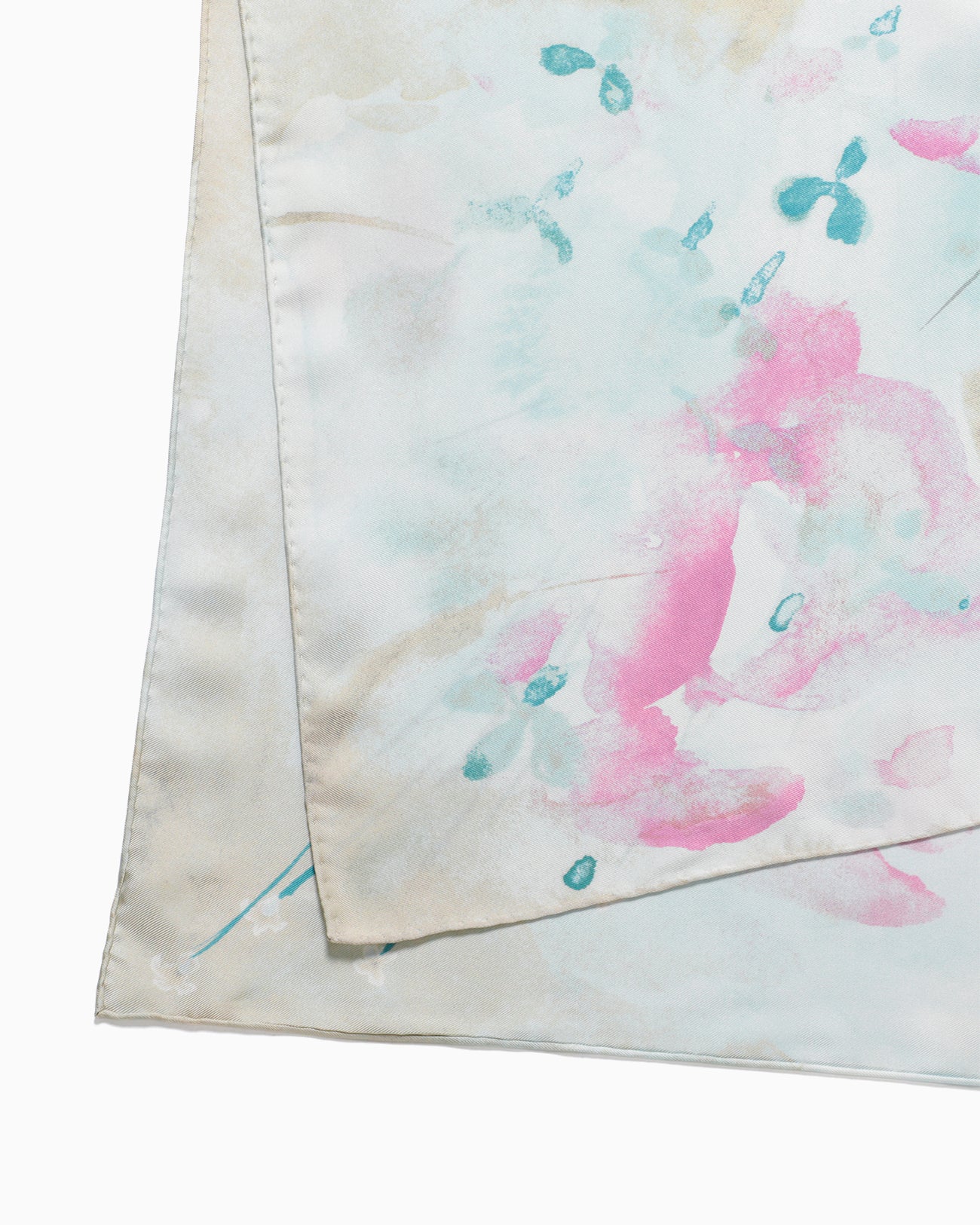 Hand Printed Silk Scarf - blue - Mame Kurogouchi