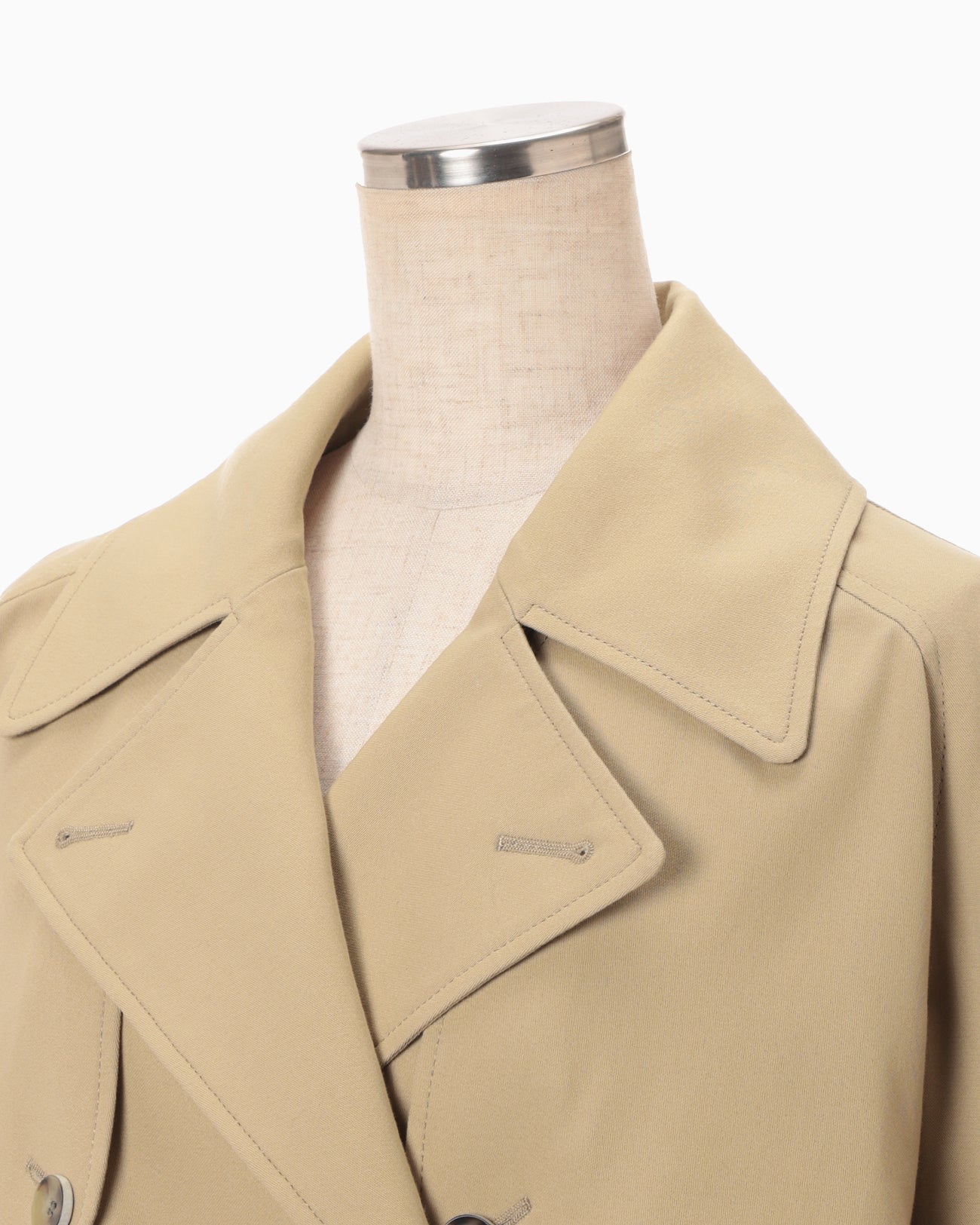 Cording Embroidery Detailed Trench Coat - beige - Mame Kurogouchi