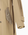 Cording Embroidery Detailed Trench Coat - beige