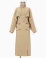 Cording Embroidery Detailed Trench Coat - beige