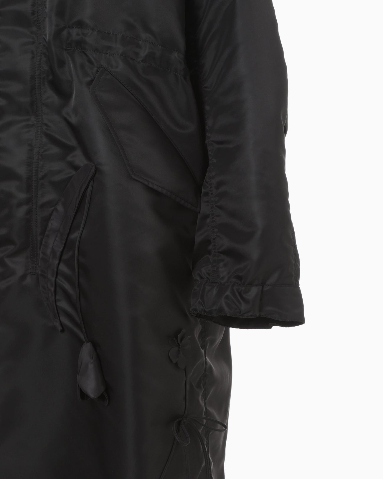 mame kurogouchi モッズコート Mame Kurogouchi Nylon Twill 3D Embroidery Mods Coat - Altamira