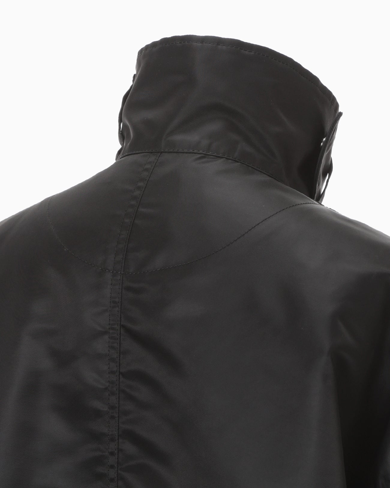 Nylon Twill 3D Embroidery Mods Coat - black - Mame Kurogouchi