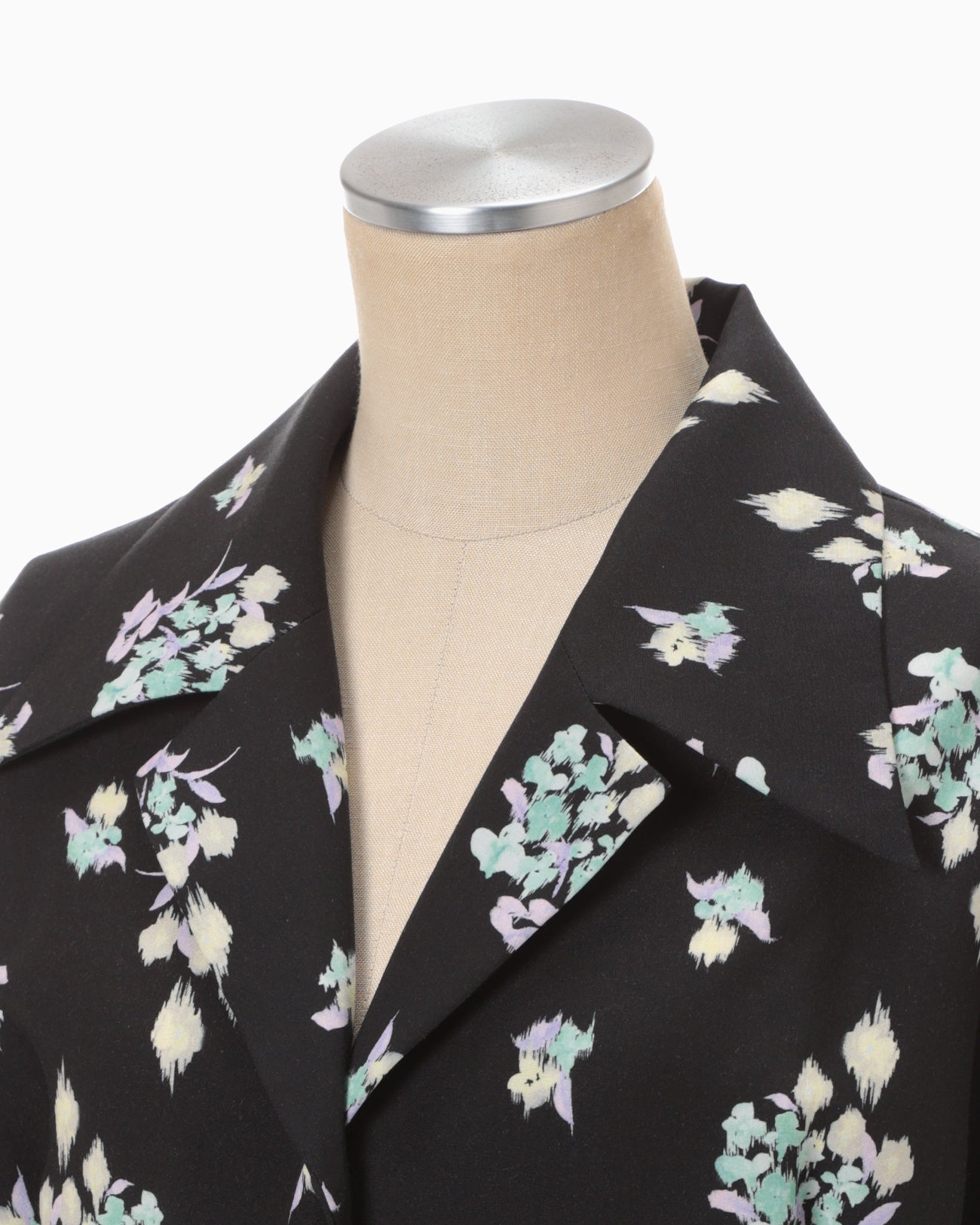 Floral Motif Printed Dress - black - Mame Kurogouchi