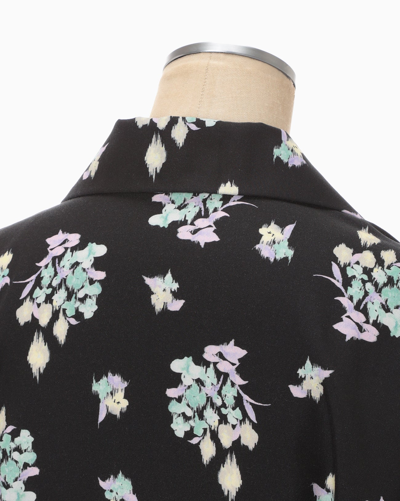 Floral Motif Printed Dress - black - Mame Kurogouchi