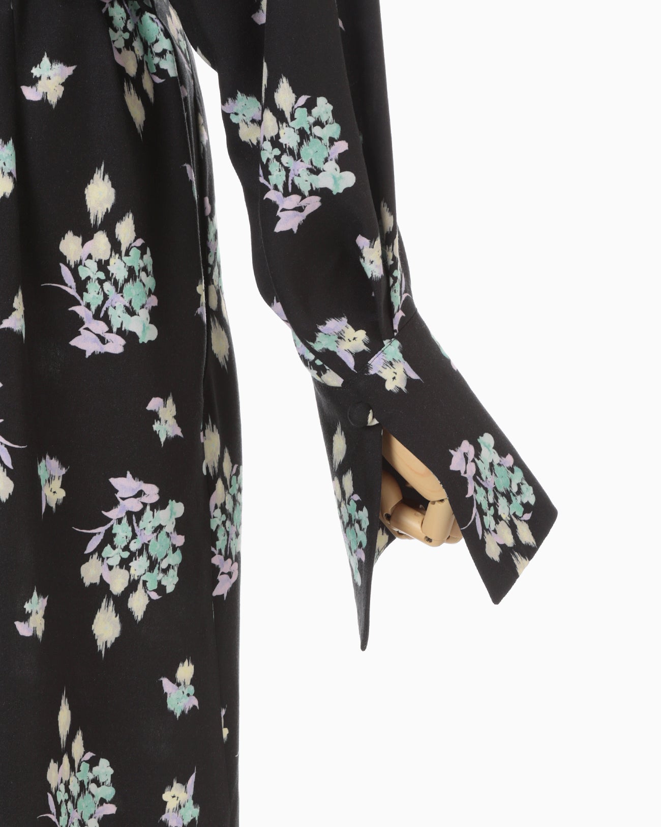 Floral Motif Printed Dress - black - Mame Kurogouchi