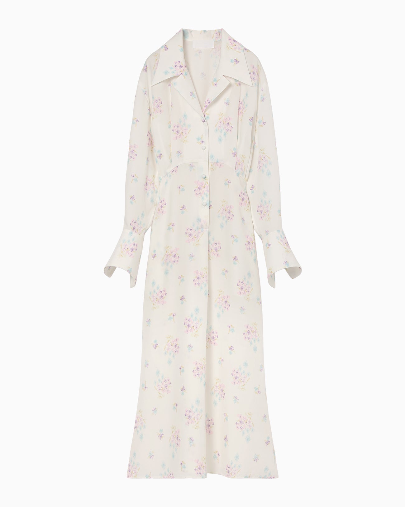 Floral Motif Printed Dress - white - Mame Kurogouchi