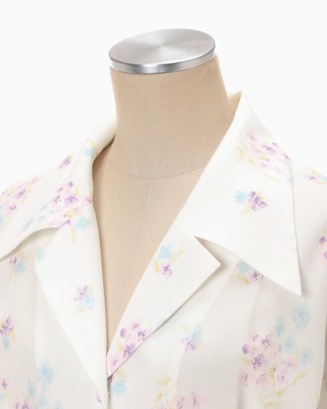 Floral Motif Printed Dress - white - Mame Kurogouchi