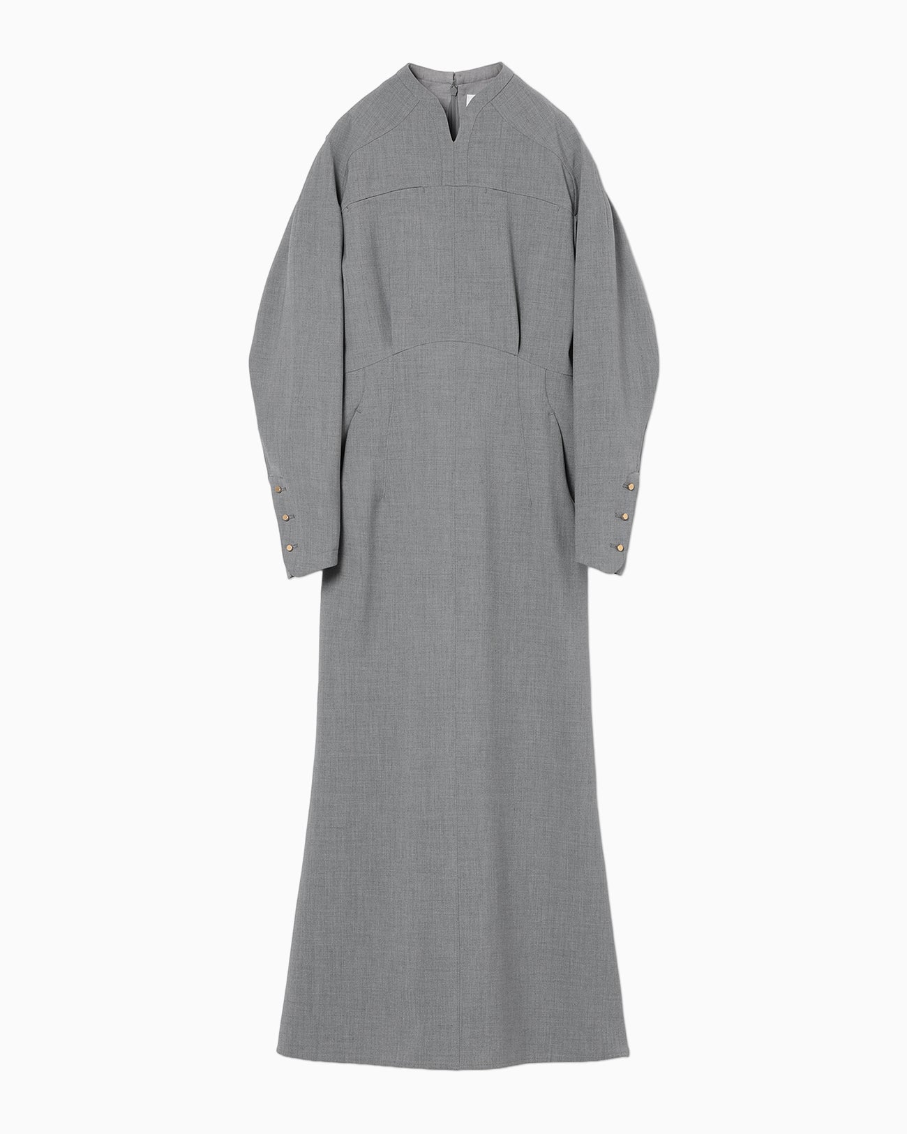 Tucked Waist Flared Dress - grey - Mame Kurogouchi