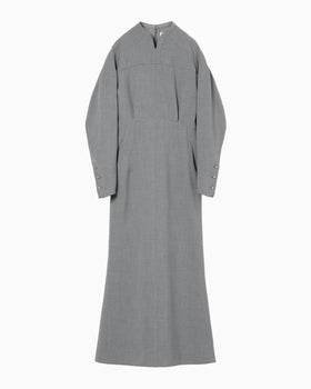 Tucked Waist Flared Dress - grey