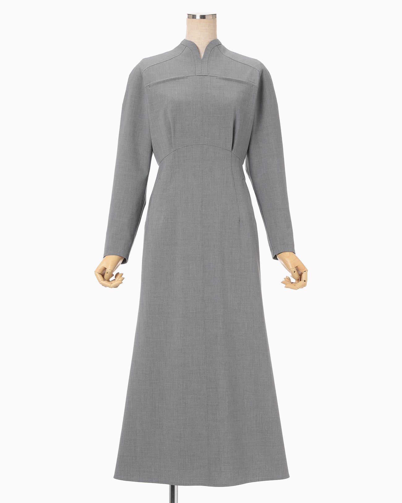 Tucked Waist Flared Dress - grey - Mame Kurogouchi
