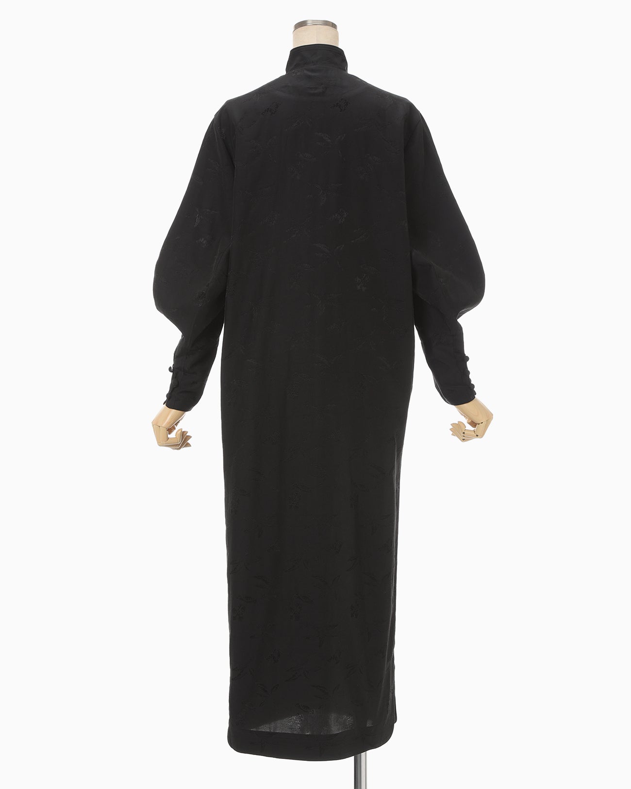 Karako Jacquard Frog Button Dress - black - Mame Kurogouchi