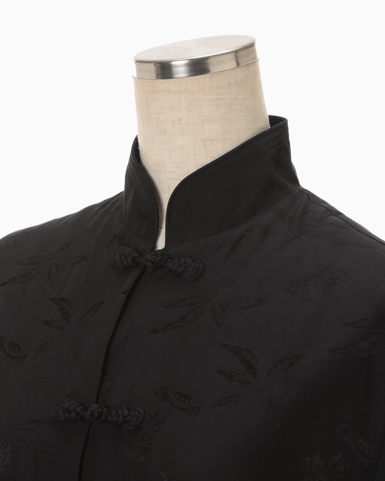Karako Jacquard Frog Button Dress - black - Mame Kurogouchi