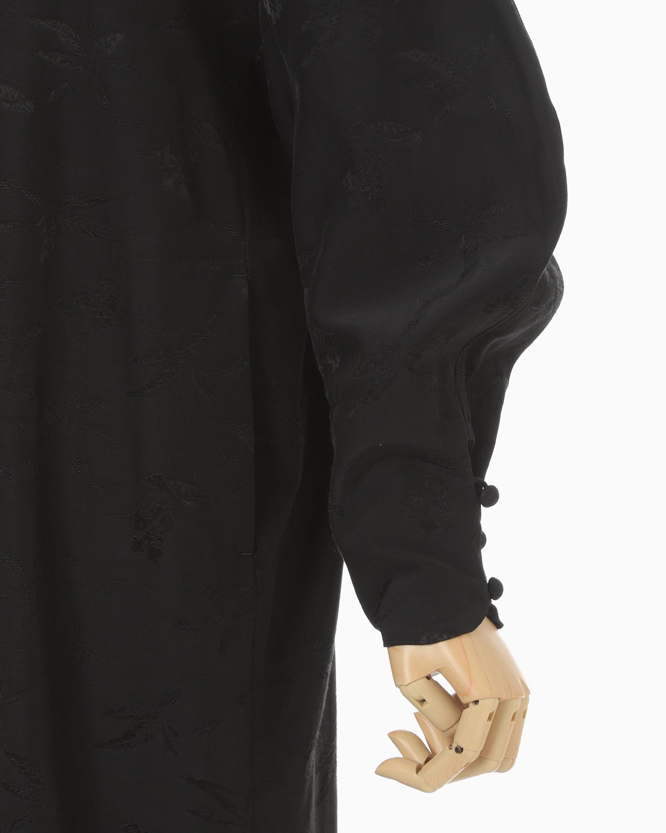 Karako Jacquard Frog Button Dress - black - Mame Kurogouchi