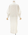 Karako Jacquard Frog Button Dress - ecru