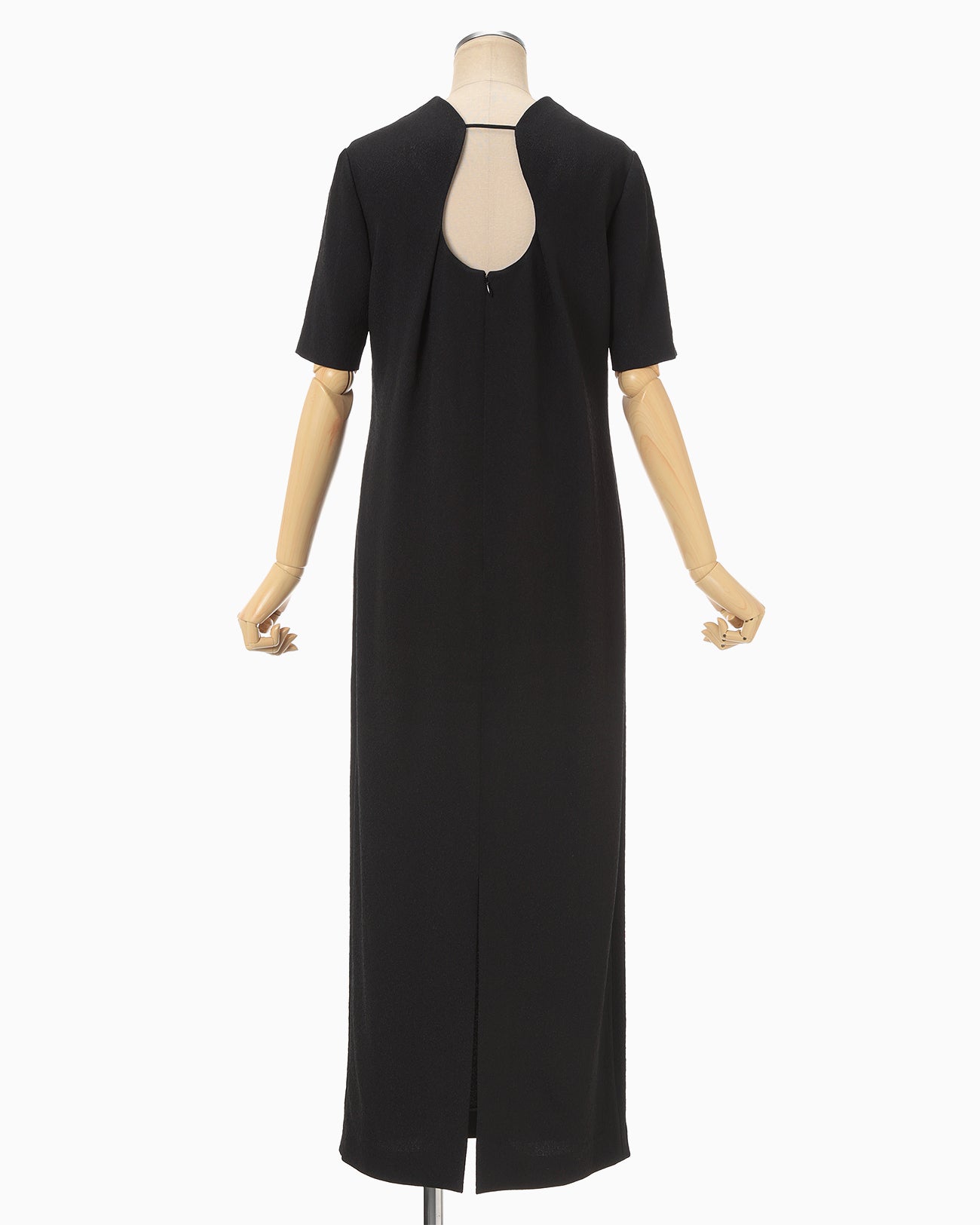 Floral Jacquard Square Neck Dress - black - Mame Kurogouchi