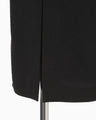 Floral Jacquard Square Neck Dress - black