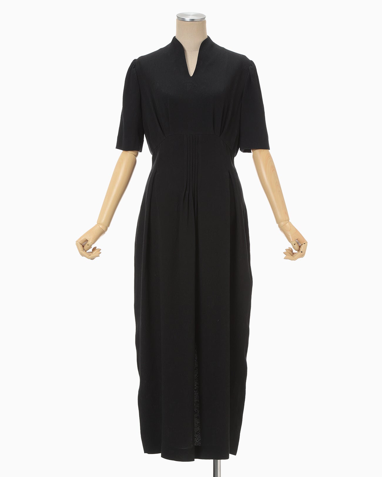 Puffed Floral Jacquard Dress - black - Mame Kurogouchi