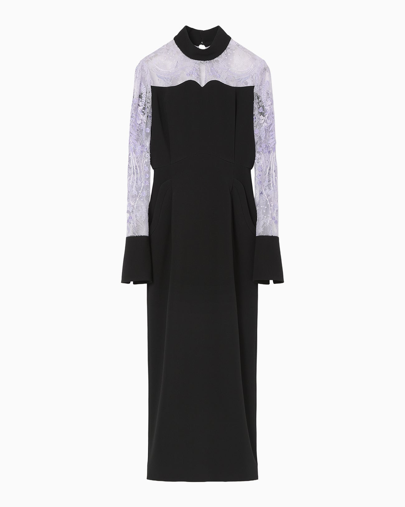 Riverlace Sleeve Classic Dress - black - Mame Kurogouchi