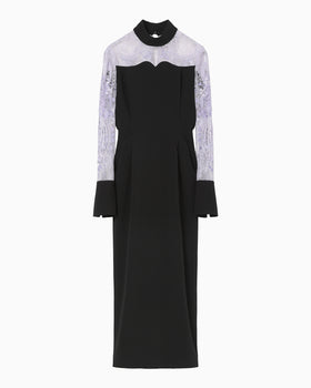 Riverlace Sleeve Classic Dress - black