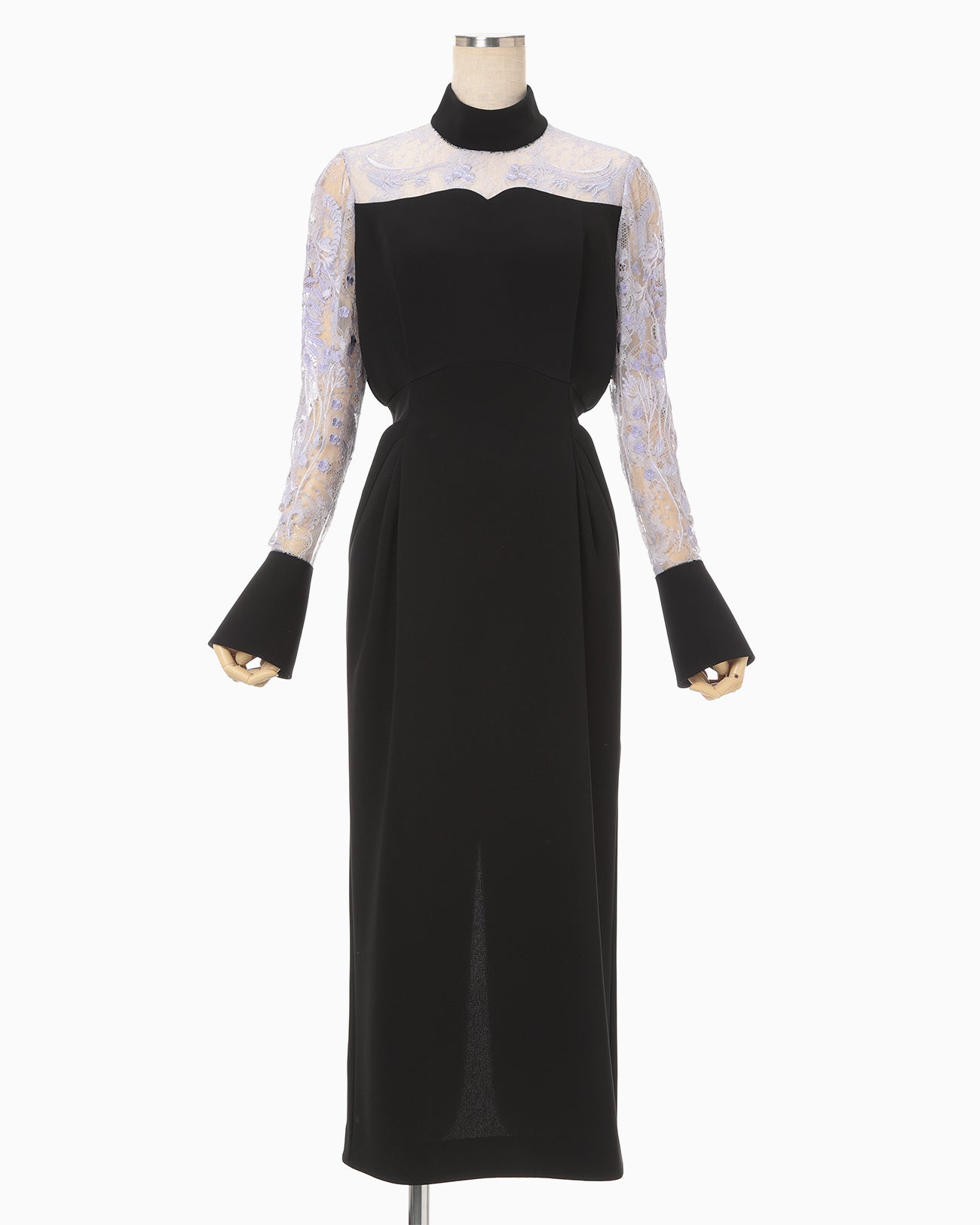Riverlace Sleeve Classic Dress - black - Mame Kurogouchi