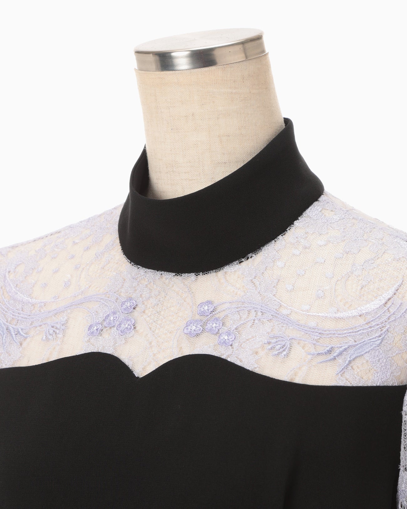 Riverlace Sleeve Classic Dress - black - Mame Kurogouchi