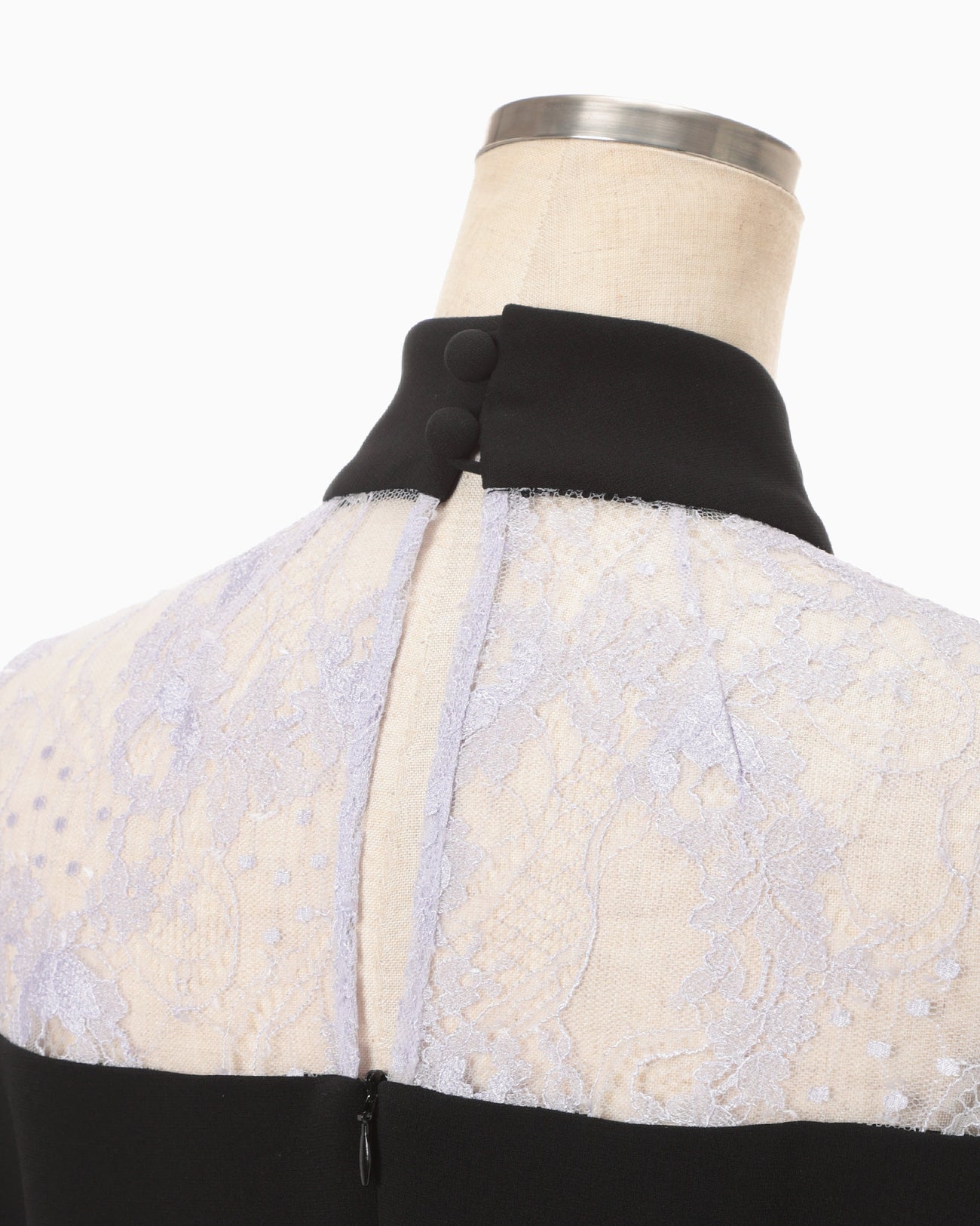 Riverlace Sleeve Classic Dress - black - Mame Kurogouchi