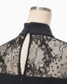 Riverlace Sleeve Classic Dress - navy