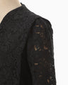 Raschel Lace Flare Dress - black