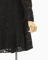 Raschel Lace Flare Dress - black