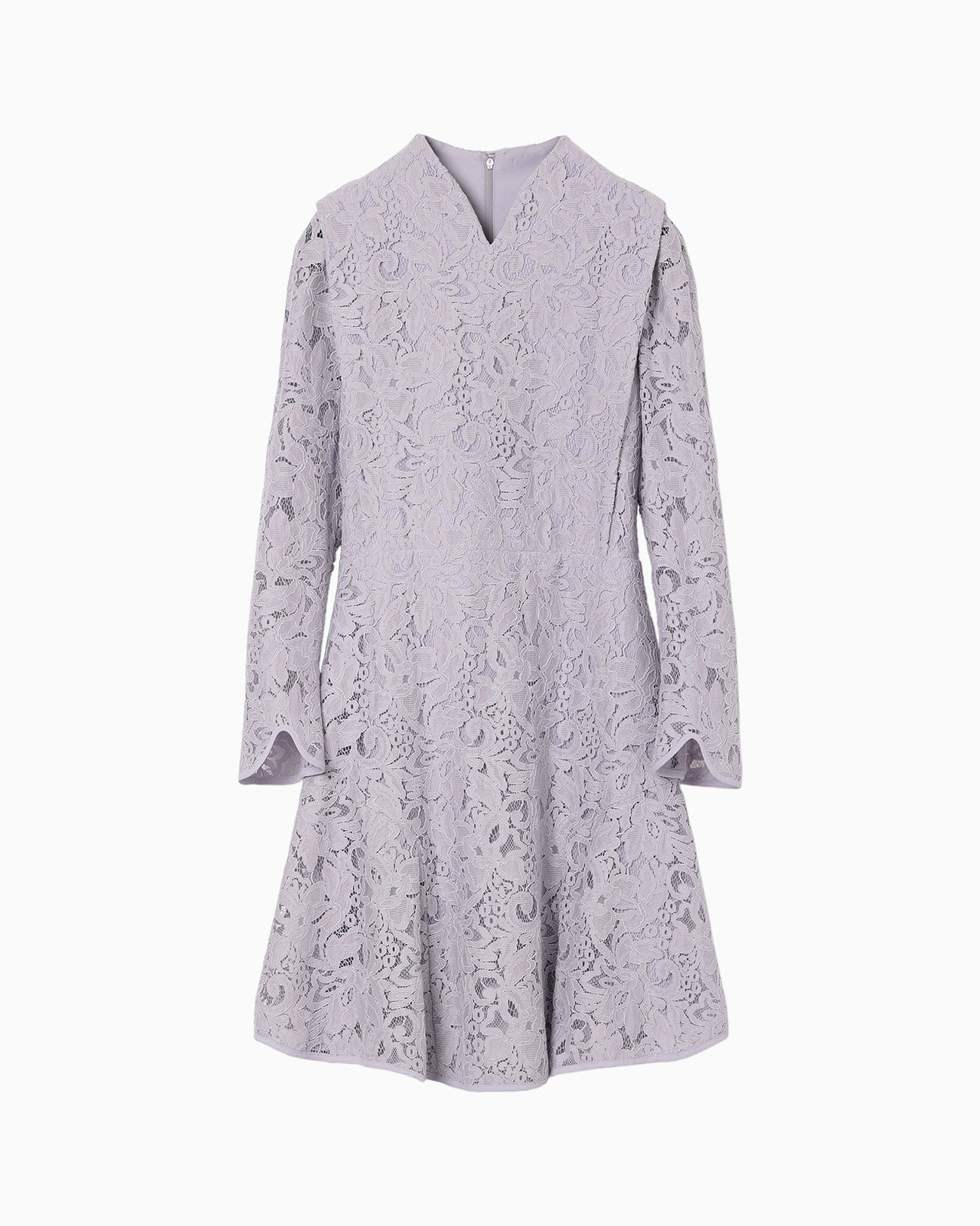 Raschel Lace Flare Dress - purple - Mame Kurogouchi