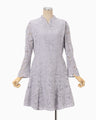 Raschel Lace Flare Dress - purple