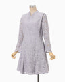 Raschel Lace Flare Dress - purple
