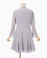 Raschel Lace Flare Dress - purple
