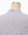 Raschel Lace Flare Dress - purple