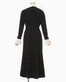 Triacetate Polyester Embroidered Dress - black
