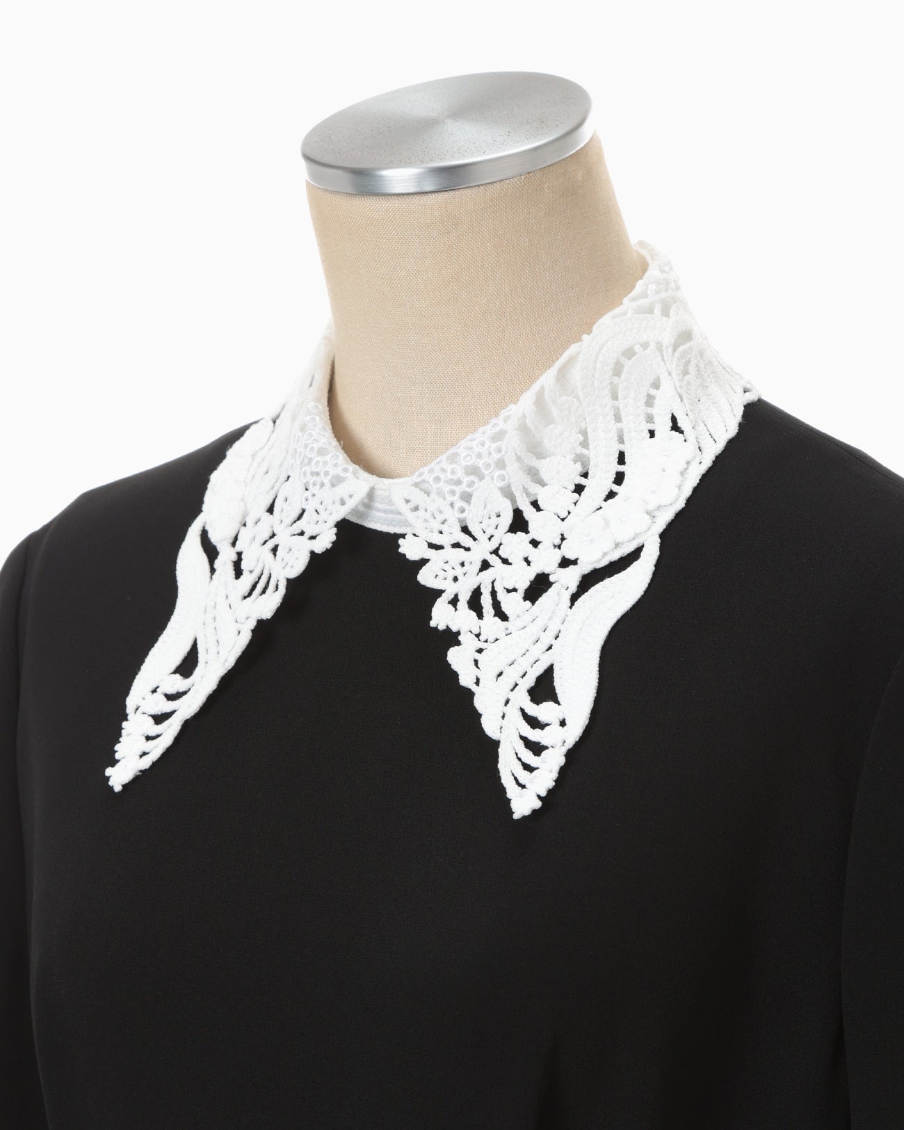 Triacetate Polyester Embroidered Dress - black - Mame Kurogouchi