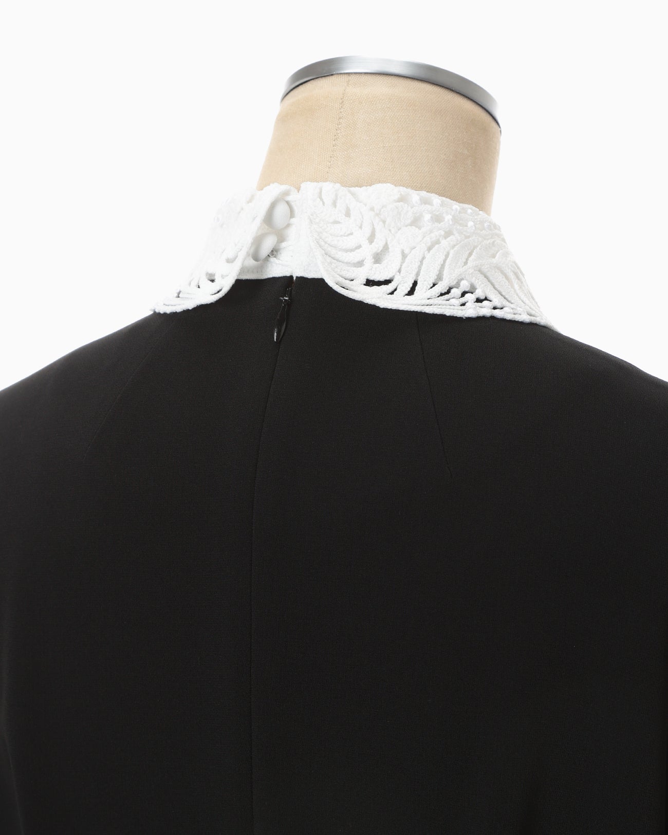 Triacetate Polyester Embroidered Dress - black - Mame Kurogouchi