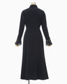 Triacetate Polyester Embroidered Dress - navy