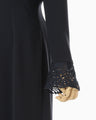 Triacetate Polyester Embroidered Dress - navy