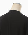 Triacetate Polyester Embroidered Short Sleeve Dress - black
