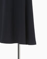 Triacetate Polyester Embroidered Short Sleeve Dress - navy